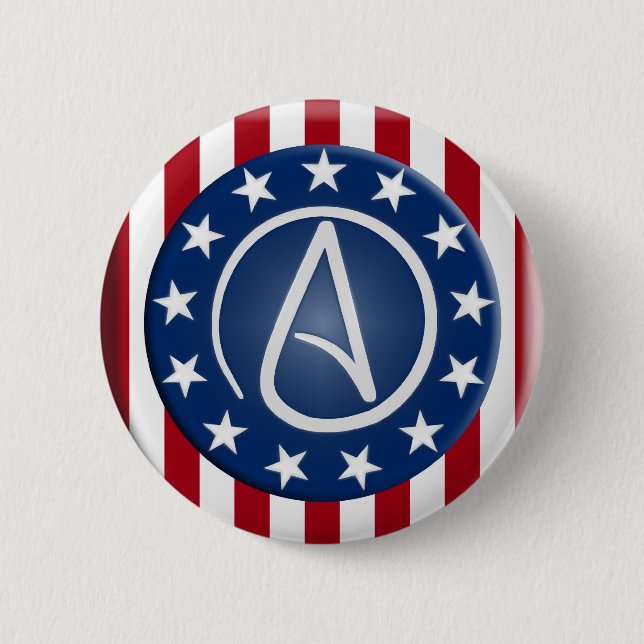 Atheistischer Patriotknopf Button (Vorderseite)