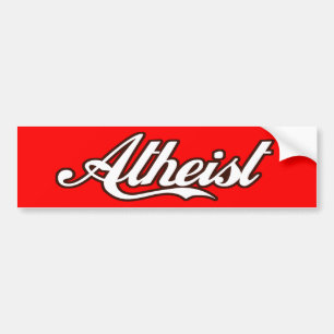 Atheistischer Retro Entwurf Autoaufkleber