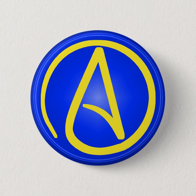 Atheistischer Symbolknopf Button (Vorderseite)