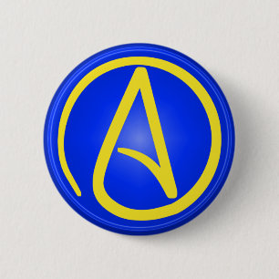 Atheistischer Symbolknopf Button