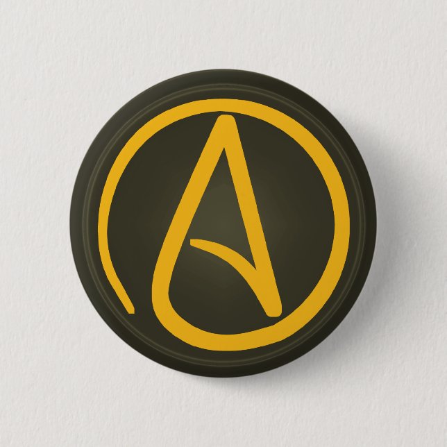 Atheistischer Symbolknopf Button (Vorderseite)
