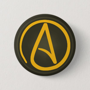 Atheistischer Symbolknopf Button