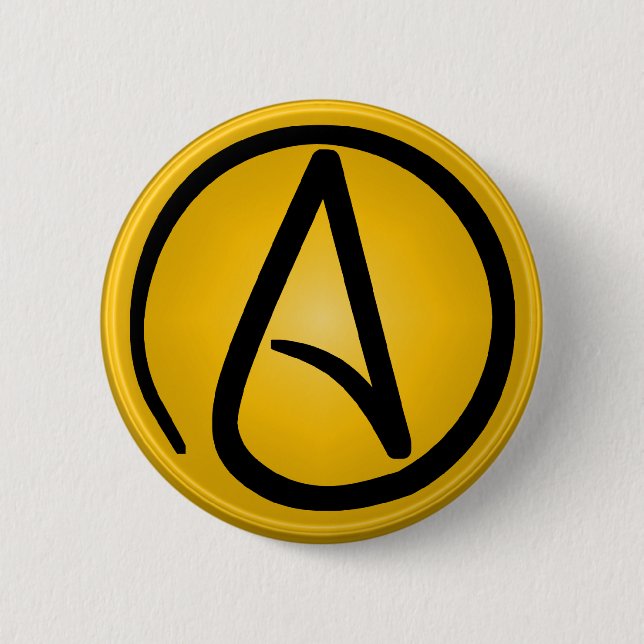 Atheistischer Symbolknopf Button (Vorderseite)