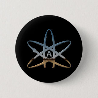 Atheistisches Atom-Button Button