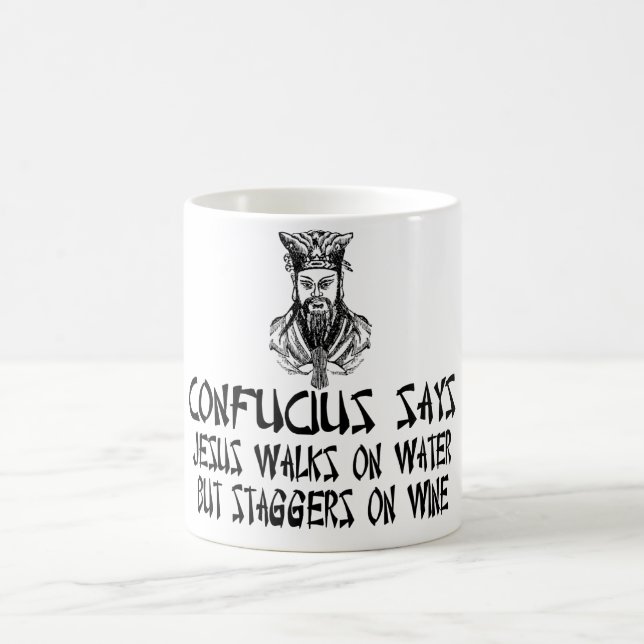 Atheistisches Konfuzius Tasse (Mittel)