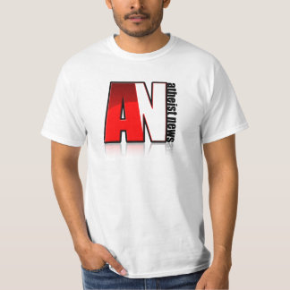 Atheistisches Nachrichten-Quadrat-Logo - Weiß T-Shirt