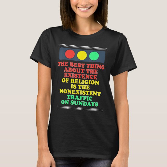 Atheistisches Phänomen der Religion ohne Existenz T-Shirt (Vorderseite)