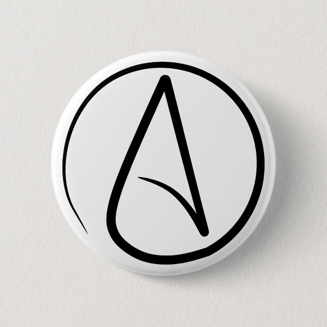 Atheistisches Symbol-Button Button (Vorderseite)
