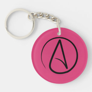 Atheistisches Symbol: Fuchsienschwarz Schlüsselanhänger