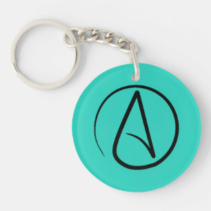 Atheistisches Symbol: schwarz Schlüsselanhänger