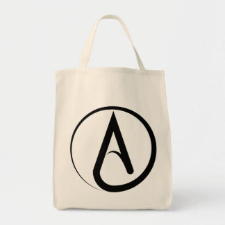 Atheistisches Symbol Schwarz Tragetasche