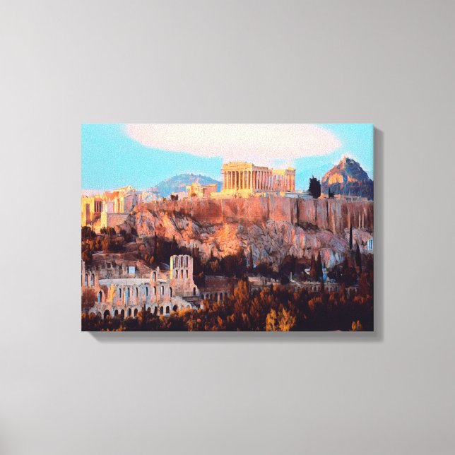 Athen - Akropolis - Panorama - Leinwanddruck (Vorderseite)