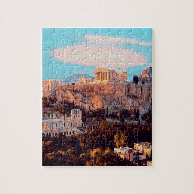 Athen - Akropolis - Panorama - Puzzle (Vertikal)