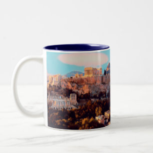 Athen - Akropolis - Panorama - Zweifarbige Tasse
