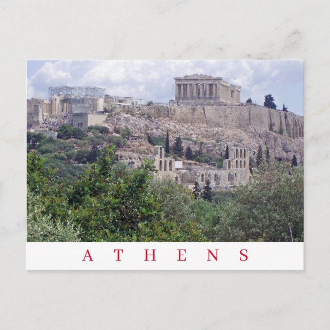 Athen Akropolitansicht Postkarte (Vorderseite)