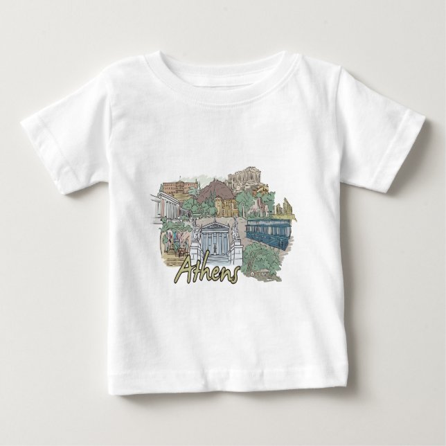Athen Baby T-shirt (Vorderseite)