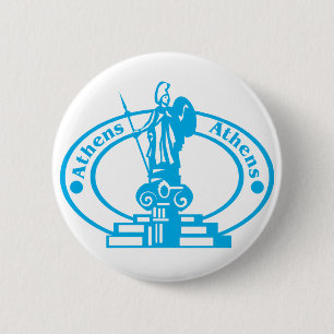 Athen-Briefmarke Button