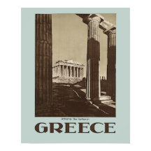 Athen: Der Parthenon GRIECHENLAND Vintage Reisepos