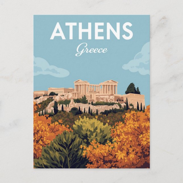 Athen Griechenland Akropolis Postkarte (Vorderseite)