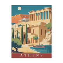 Athen Griechenland Akropolis Retro Vintage Reisen 