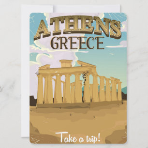 Athen Griechenland Akropolis Vintage-Reiseposter