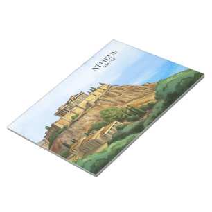 Athen Griechenland Aquarell Historische Ansichte Notizblock