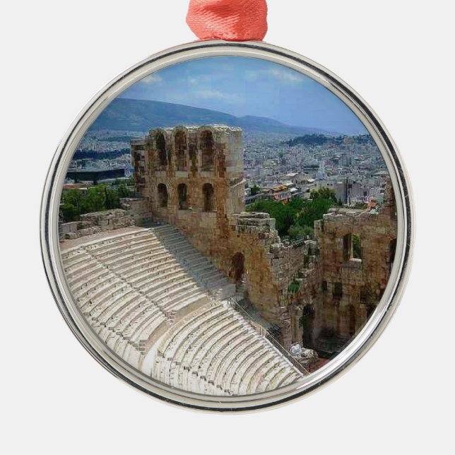 Athen Griechenland das Colosseum Silbernes Ornament (Vorne)
