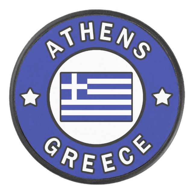 Athen Griechenland Eishockey Puck (Vorderseite)