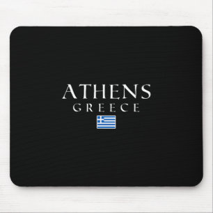 Athen Griechenland Flagge Urlaub Athen Souvenir Gr Mousepad