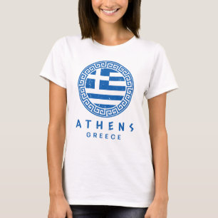 Athen, Griechenland gestört Design Women's White T-Shirt