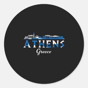 Athen Griechenland Griechisches Reiseziel Urlaub R Runder Aufkleber