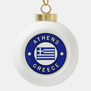 Athen Griechenland Keramik Kugel-Ornament
