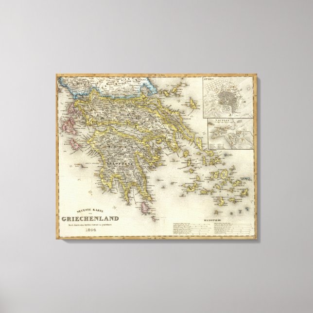 Athen, Griechenland Leinwanddruck (Vorderseite)