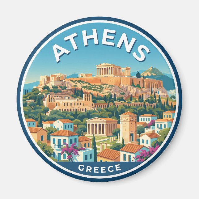 Athen Griechenland Magnet (Vorne)