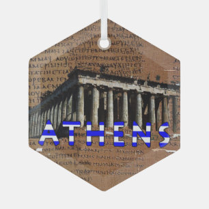 Athen Griechenland Parthenon Akropolis Ornament Aus Glas