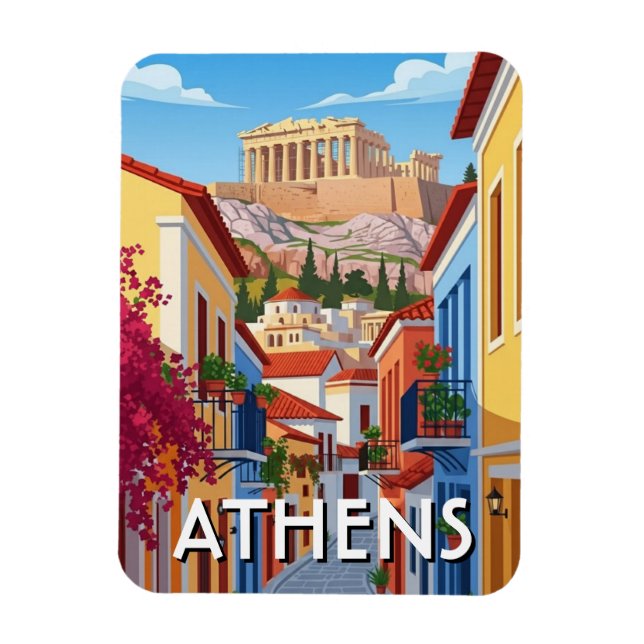 Athen Griechenland Plaka Reise Magnet (Vertikal)