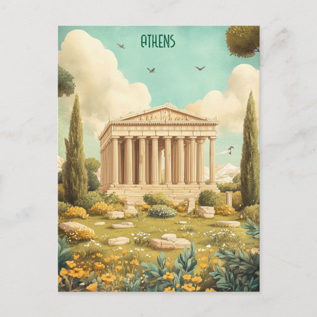 Athen Griechenland Postkarte (Vorderseite)