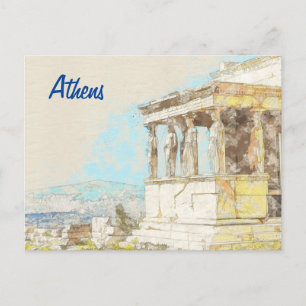 Athen Griechenland Postkarte - Antiker Stadtaufent