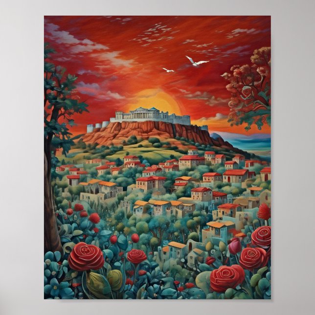 Athen Griechenland Print, Value Poster Paper (Matt (Vorne)