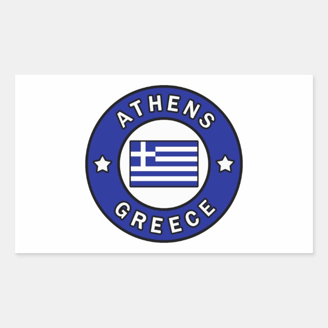 Athen Griechenland Rechteckiger Aufkleber (Vorderseite)