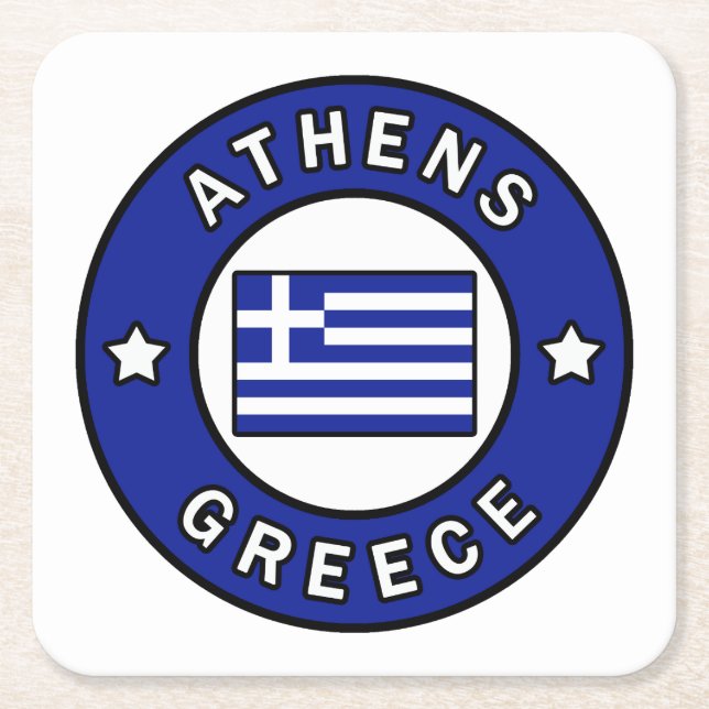 Athen Griechenland Rechteckiger Pappuntersetzer (Vorderseite)