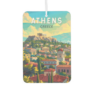 Athen Griechenland Reise Kunst Vintage Autolufterfrischer