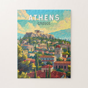 Athen Griechenland Reise Kunst Vintage Puzzle