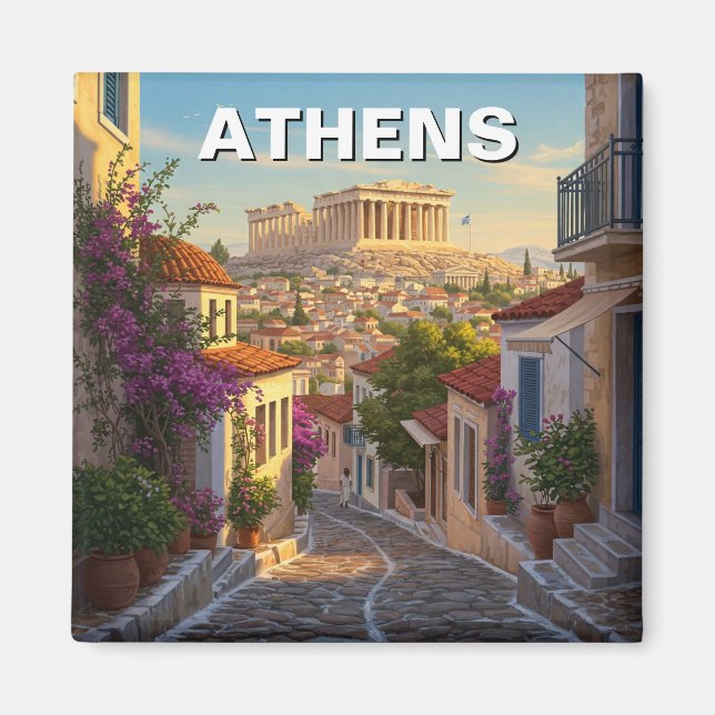Athen Griechenland Reise Magnet (Vorne)