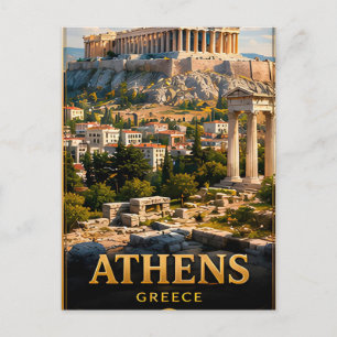 Athen Griechenland Reise Souvenir Postkarte