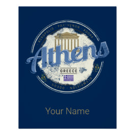 Athen Griechenland Retro Akropolis Vintag Souvenir Poster