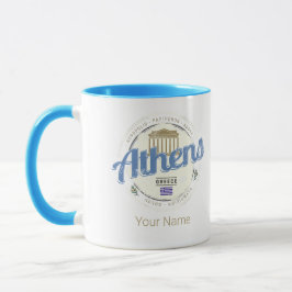 Athen Griechenland Retro Akropolis Vintag Souvenir Tasse