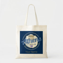 Athen Griechenland Retro Akropolis Vintag Souvenir Tragetasche