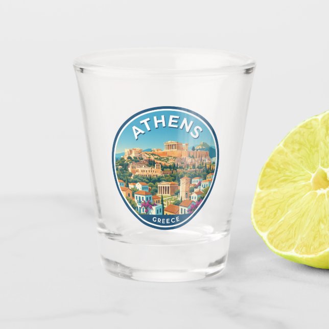 Athen Griechenland Schnapsglas (Vorderseite)