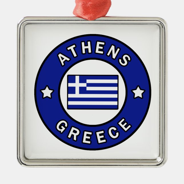 Athen Griechenland Silbernes Ornament (Vorne)